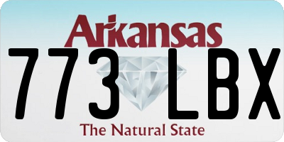 AR license plate 773LBX