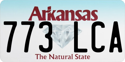 AR license plate 773LCA