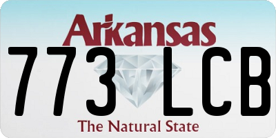 AR license plate 773LCB