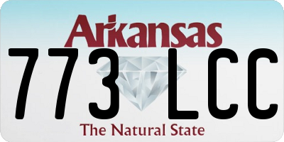 AR license plate 773LCC