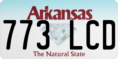 AR license plate 773LCD
