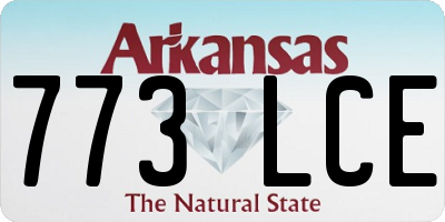 AR license plate 773LCE