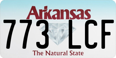 AR license plate 773LCF