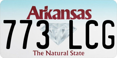 AR license plate 773LCG