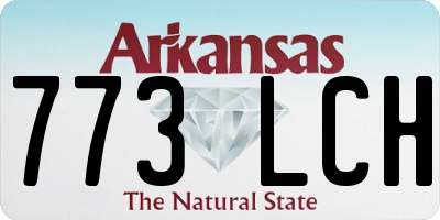 AR license plate 773LCH