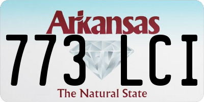 AR license plate 773LCI