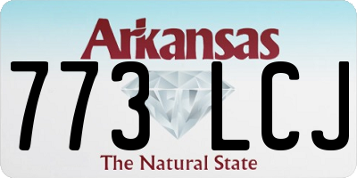 AR license plate 773LCJ