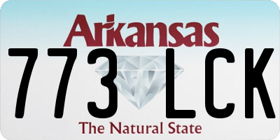 AR license plate 773LCK