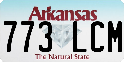AR license plate 773LCM