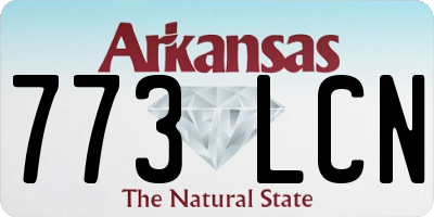 AR license plate 773LCN