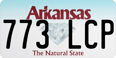 AR license plate 773LCP