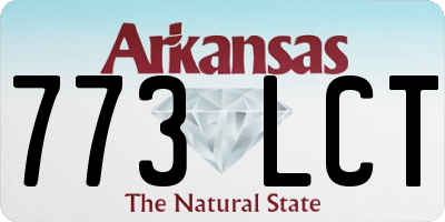 AR license plate 773LCT