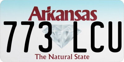 AR license plate 773LCU