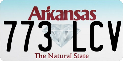 AR license plate 773LCV