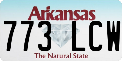 AR license plate 773LCW