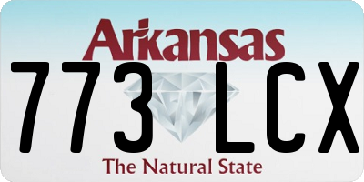 AR license plate 773LCX
