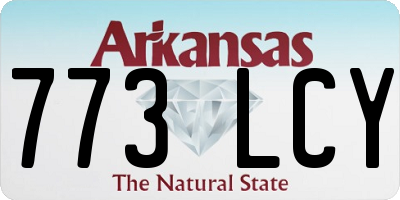 AR license plate 773LCY