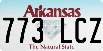 AR license plate 773LCZ