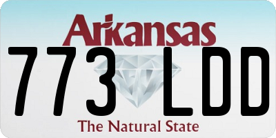 AR license plate 773LDD