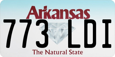 AR license plate 773LDI