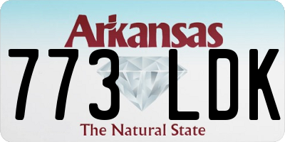 AR license plate 773LDK