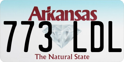 AR license plate 773LDL