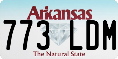 AR license plate 773LDM