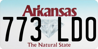 AR license plate 773LDO