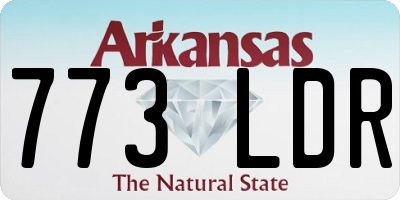 AR license plate 773LDR