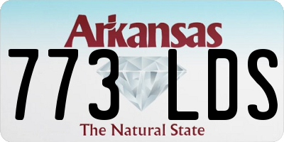 AR license plate 773LDS