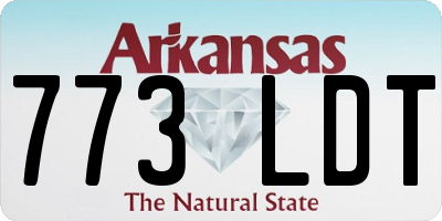 AR license plate 773LDT