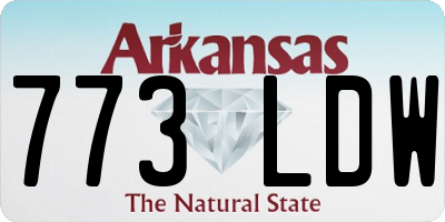 AR license plate 773LDW