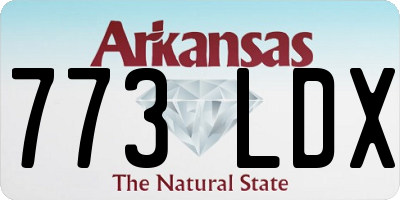 AR license plate 773LDX
