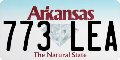 AR license plate 773LEA