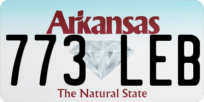 AR license plate 773LEB