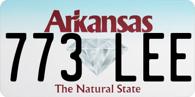 AR license plate 773LEE