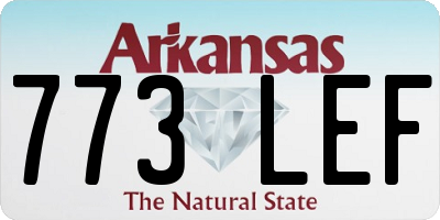 AR license plate 773LEF