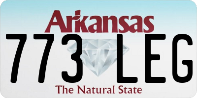 AR license plate 773LEG