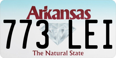 AR license plate 773LEI