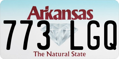 AR license plate 773LGQ