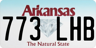 AR license plate 773LHB