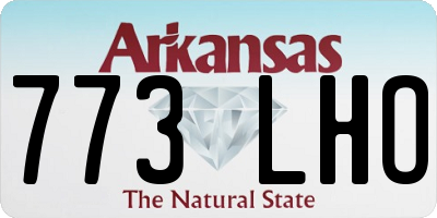 AR license plate 773LHO