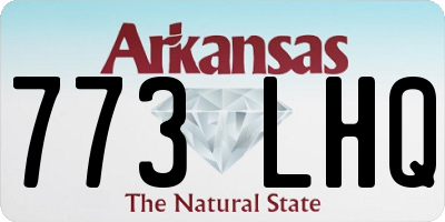 AR license plate 773LHQ