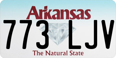AR license plate 773LJV