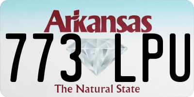 AR license plate 773LPU