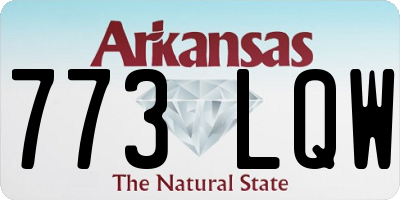 AR license plate 773LQW