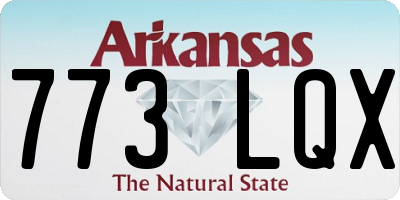 AR license plate 773LQX