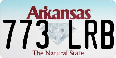 AR license plate 773LRB