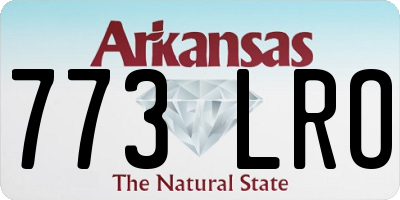 AR license plate 773LRO