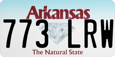 AR license plate 773LRW